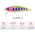 48mm hard fishing lure for snakehead and mandarin fish in multiple colour options