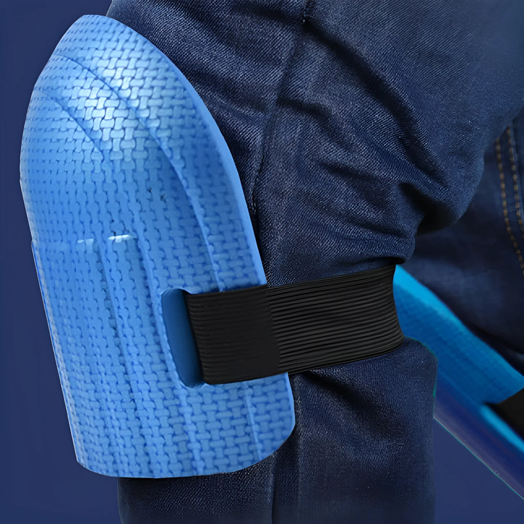 A pair of foam kneepads in EVA material for work on hard floors.