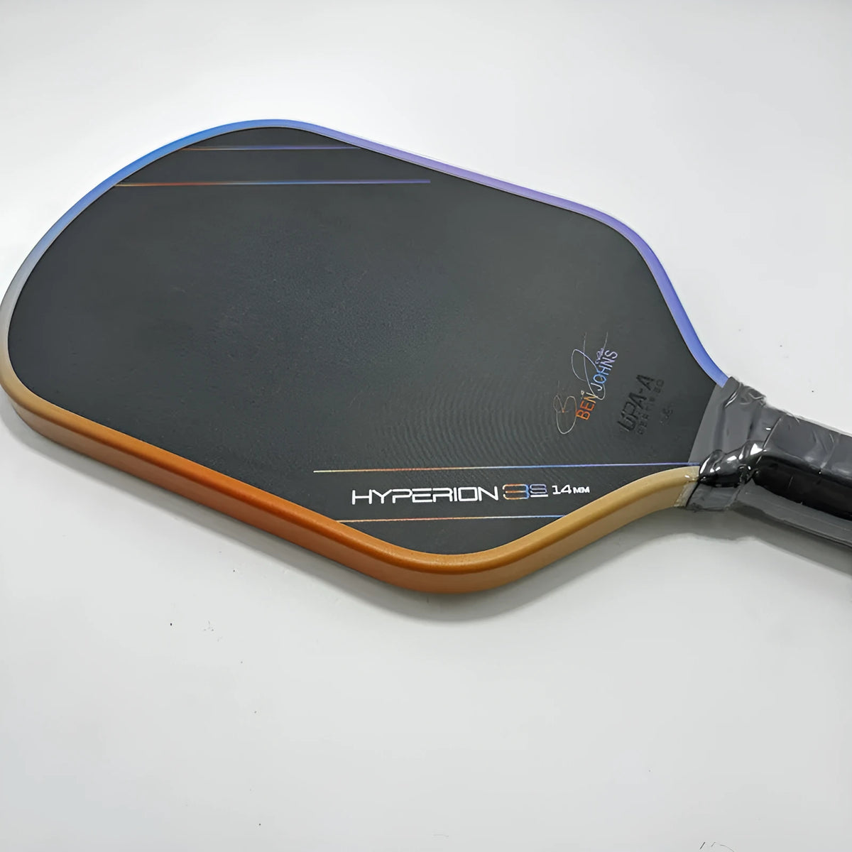 Aurora Multicolor Hyperion pickleball paddle with carbon fibre face and multicolour matte pattern