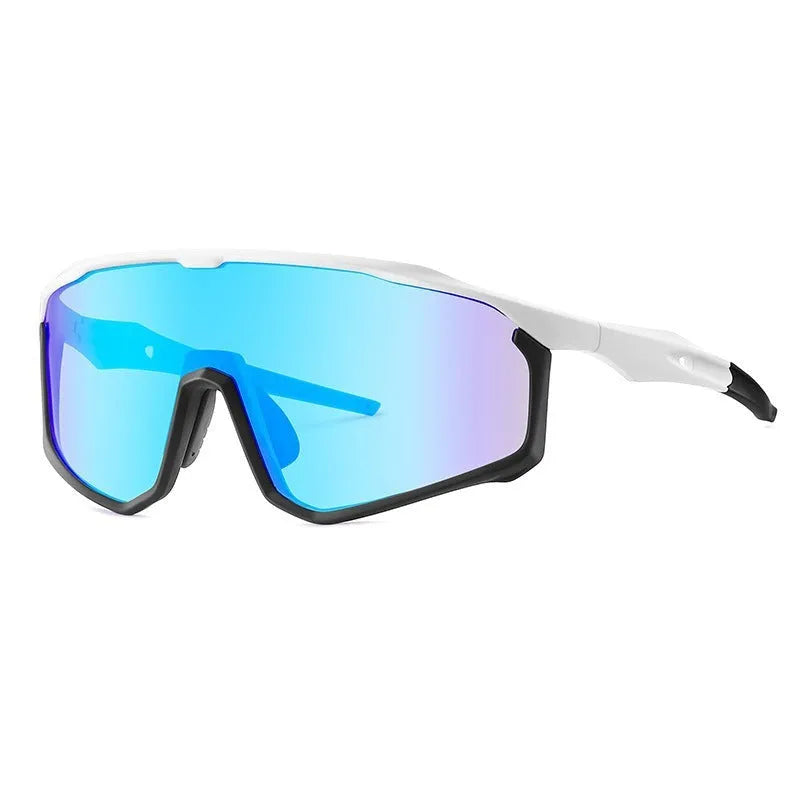 Colourful mountaineering goggles with full-frame construction and UV protection lenses for climbing and hiking