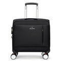 Black 18 inch Oxford cloth business suitcase with universal wheels and retractable handle