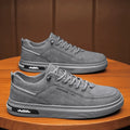 Men's waterproof construction casual shoes with rubber soles in khaki, black, and grey colours