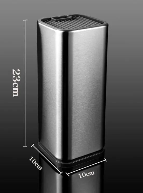 Stainless steel kitchen tool holder with detachable bottom in black or white for knife and utensil storage