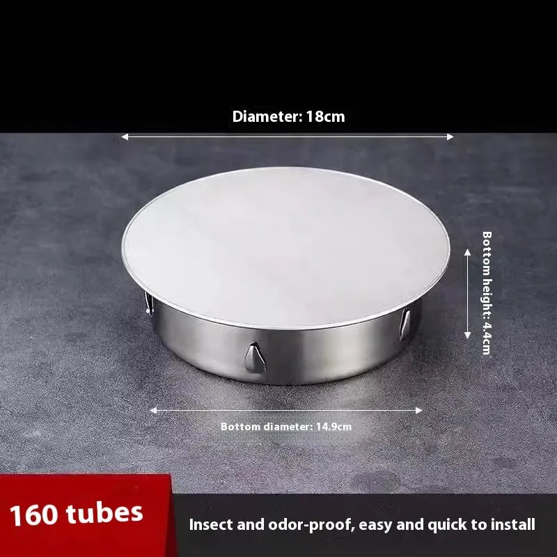 Stainless steel floor drain deodorant seal cover with modern design and tube plug fitting