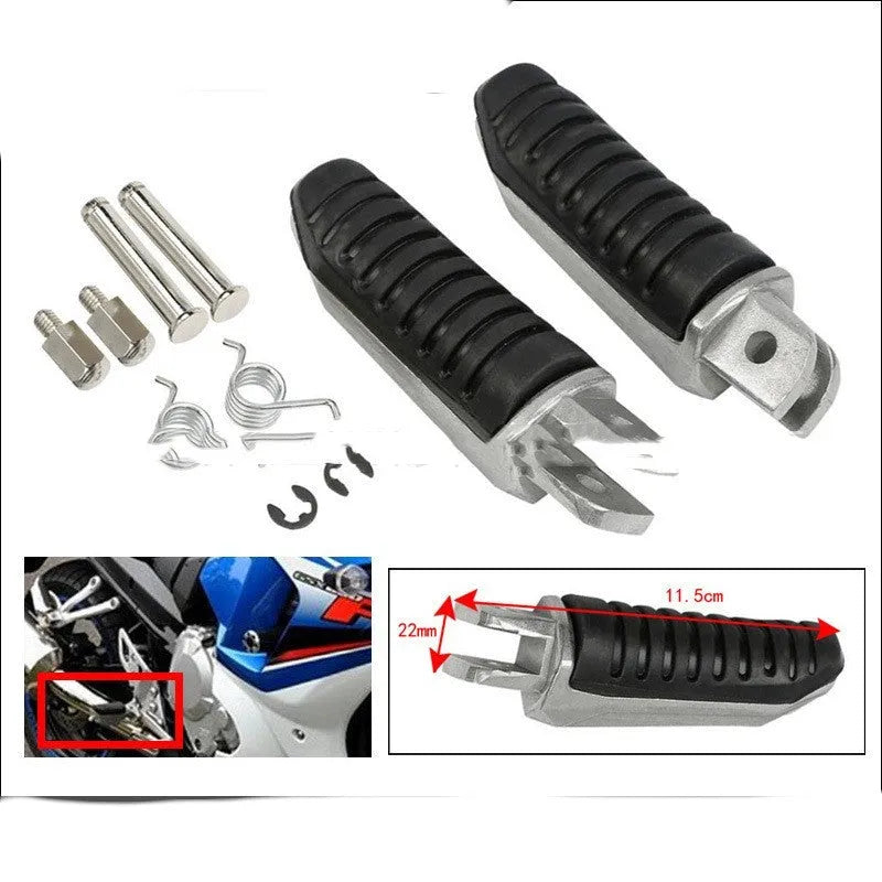 Black aluminium alloy Suzuki motorcycle footpeg replacement set for multiple models