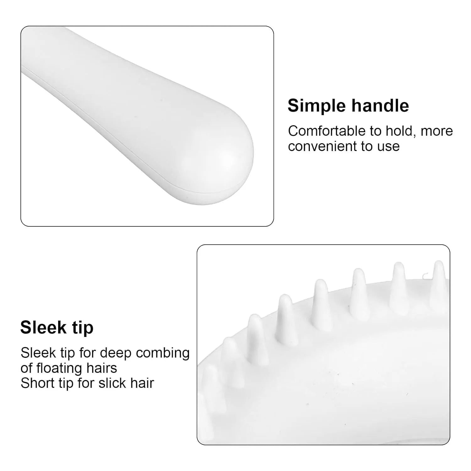 Blue and white double-sided pet grooming brush with comfortable handle for cats and dogs