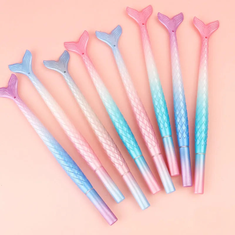 Cartoon mermaid pen with 0.38mm fine tip and plastic shell in random ink colour