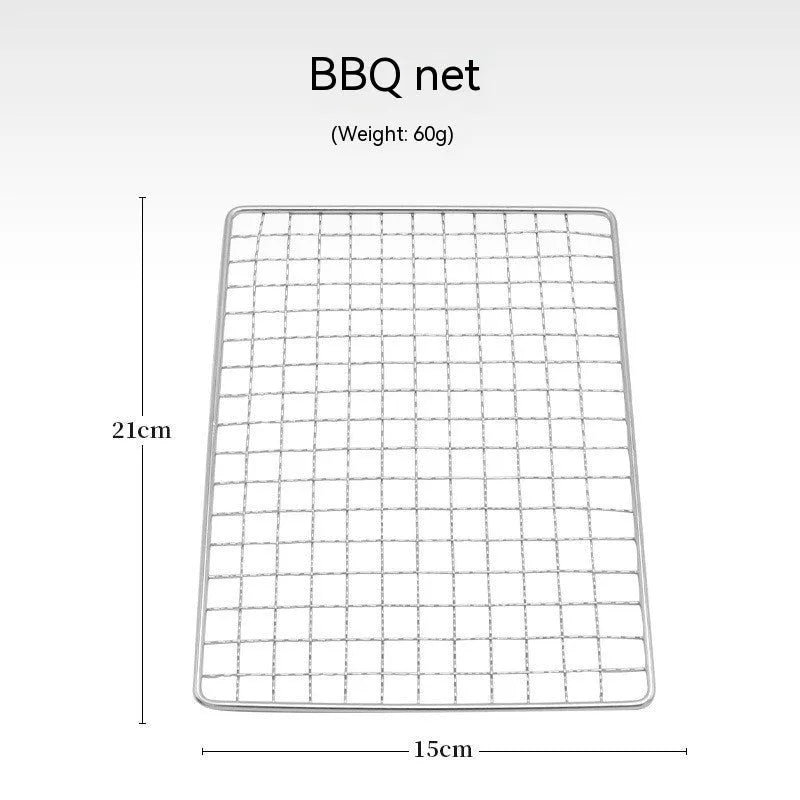 Folding stainless steel barbecue oven with grill rack, shown with storage bag