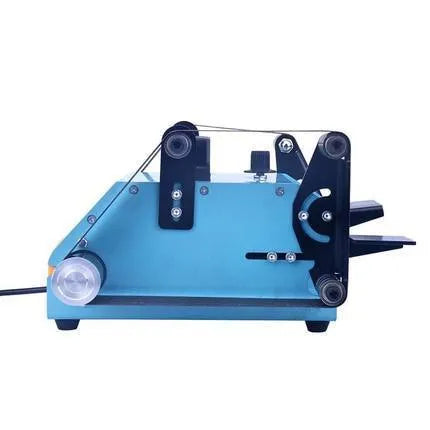 Blue desktop dual-axis belt sander with 750W motor and variable speed control for knife sharpening
