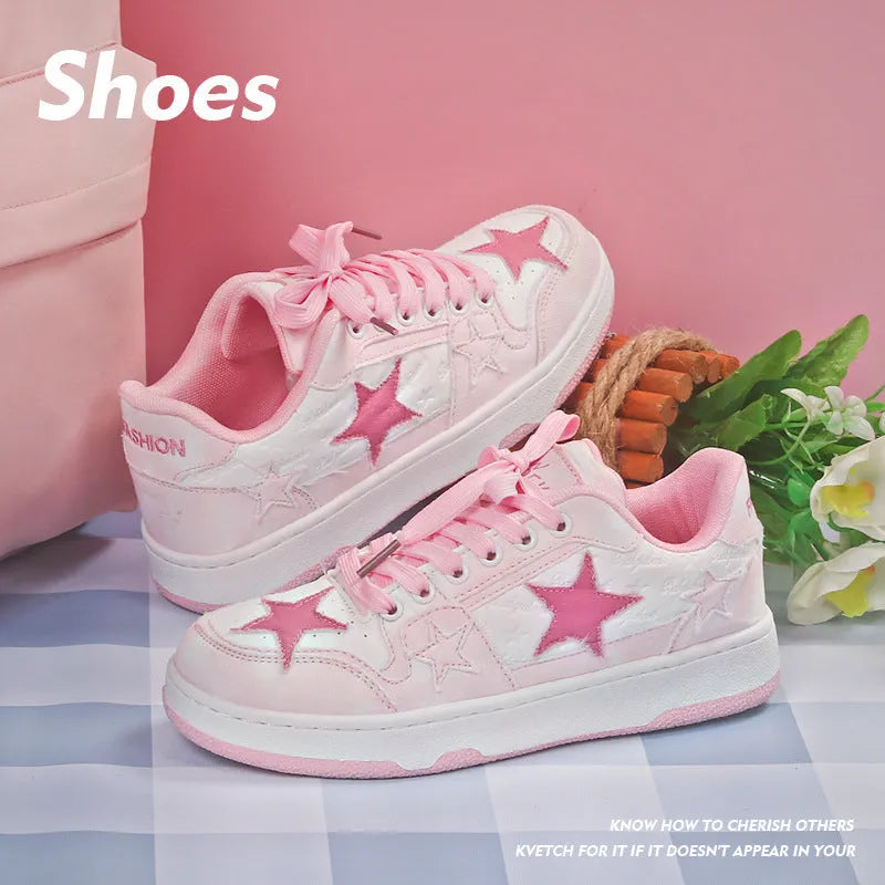 Couple skateboard shoes in denim with rubber sole, shown in black, green, and pink colour options