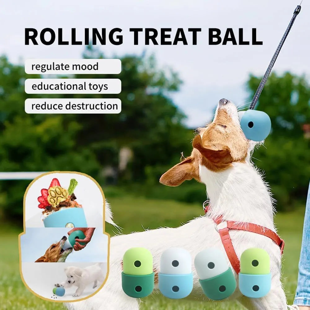 Food grade silicone dog treat puzzle toy for small medium dogs in four colour combinations