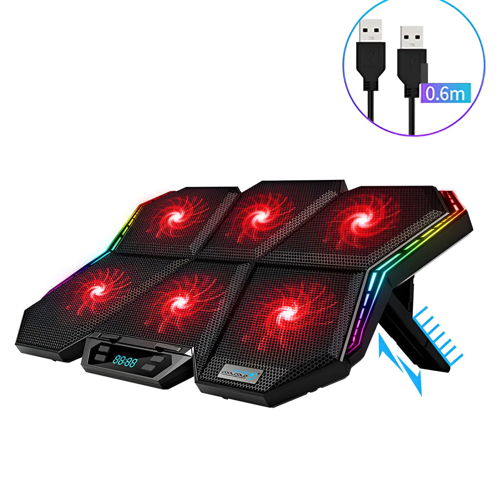 Ice Magic 6 notebook radiator cooling pad with six fans and USB cable