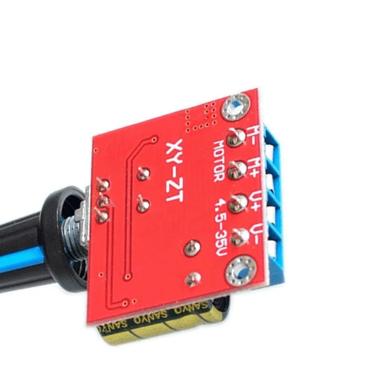 PWM DC motor speed controller governor with potentiometer knob for 5V-35V input