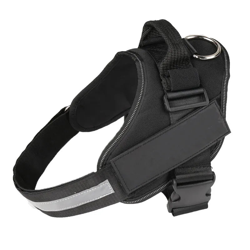 Reflective adjustable nylon no-pull dog harness vest in multiple colours