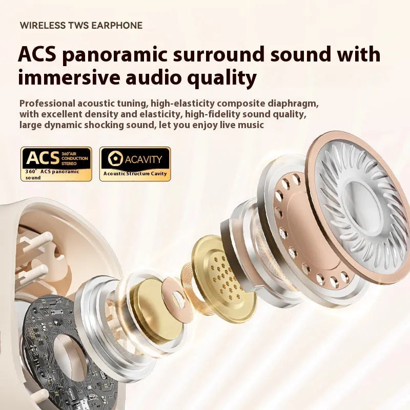 Ear-mounted headphones with digital display screen in black colour option