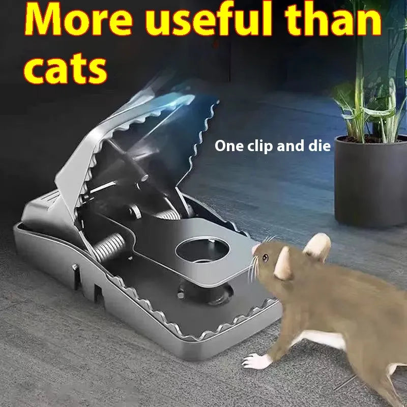 Automatic mouse cage trap with multiple size and material options for indoor rodent control
