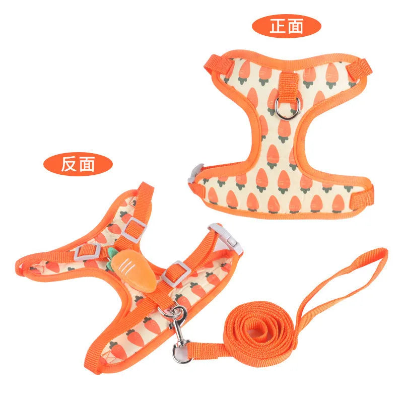 Reflective chest strap vest harness for small dogs in avocado colour with hands-free leash attachment