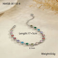 Women's stainless steel bracelet in gold or silver with heart, circle, or square geometric shape