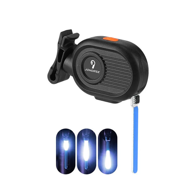 Bicycle running water taillight showing waterfall lighting effect in choice of colours