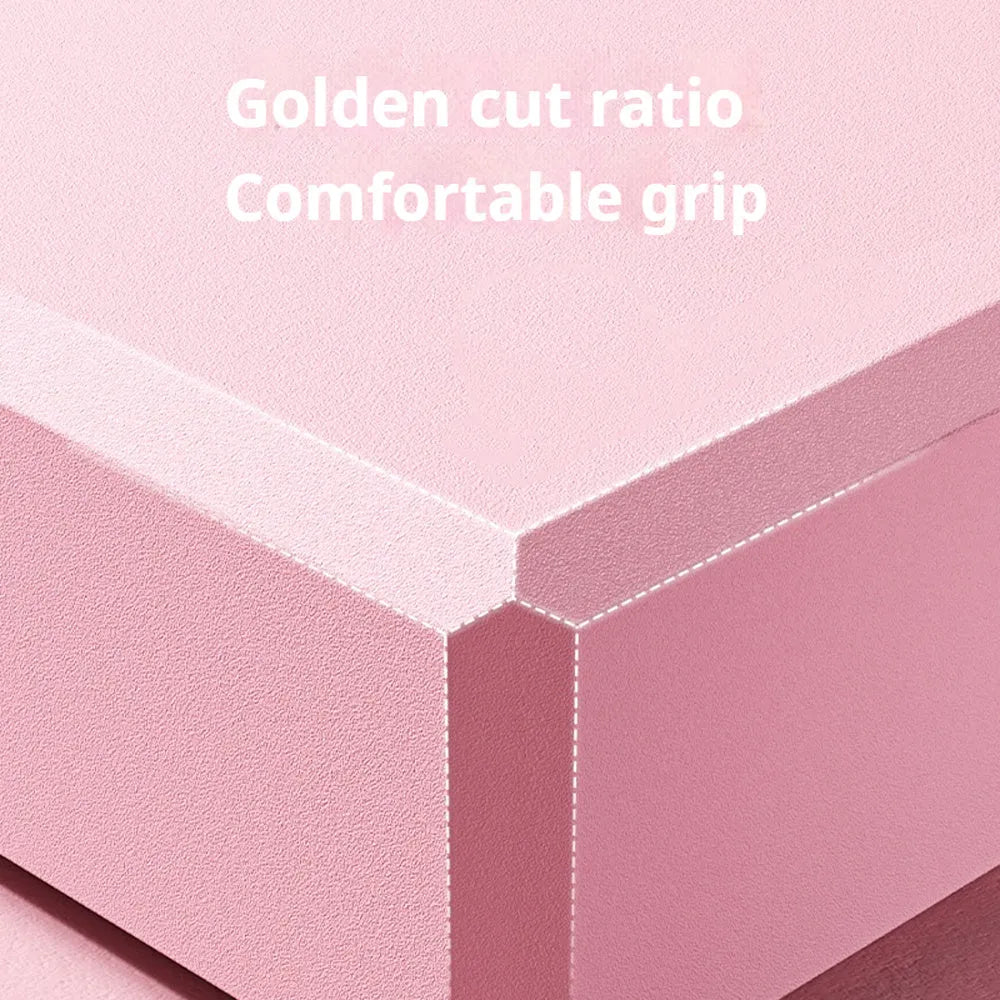 Solid colour EVA foam yoga blocks measuring 23x15x7.6cm for gym training and Pilates