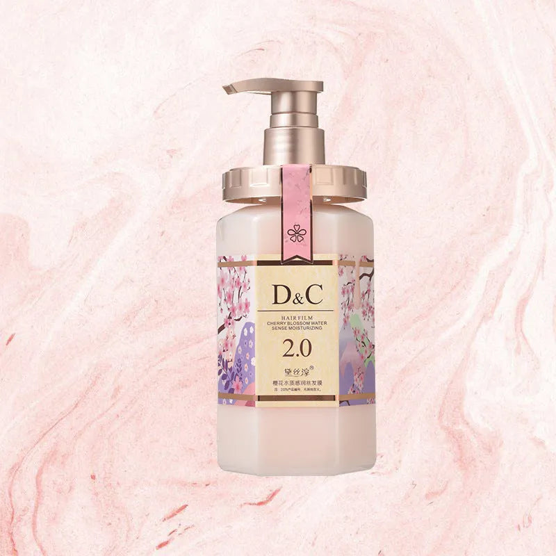 Sakura Wash Set showing 500ml shampoo, conditioner, and shower gel bottles with cherry blossom design.