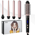 Automatic large wave hair curler in rose gold with three headbands