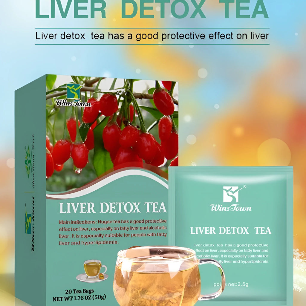 Box of herbal substitutional tea with 50g content and medicine food homology ingredients.