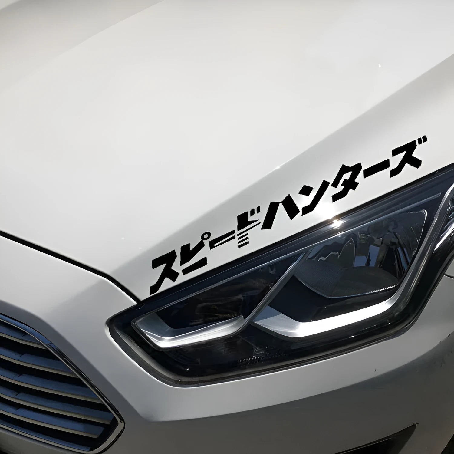 35x35cm Japanese reflective car stickers in black and white PET material