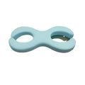 Blue cylindrical memory foam cervical traction pillow shown in 6cm and 9cm thickness options.