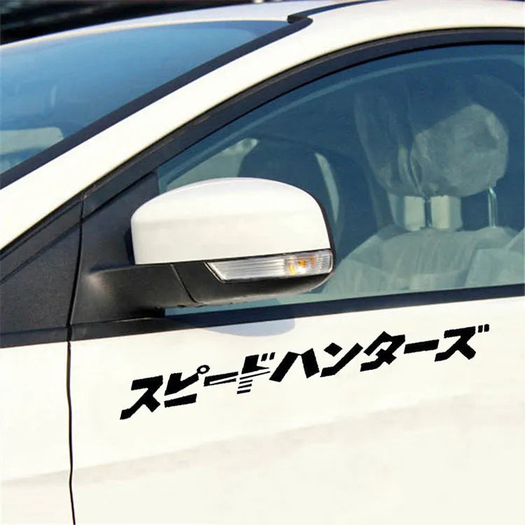 35x35cm Japanese reflective car stickers in black and white PET material
