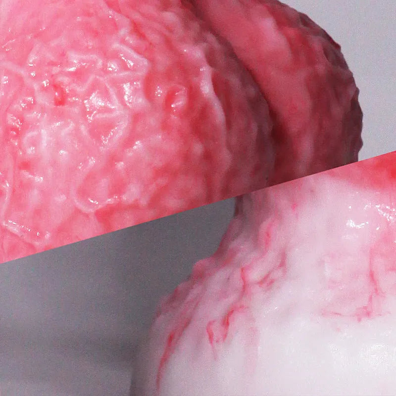 Pink platinum silicone penis-shaped women's masturbation device with Berserker S and M options