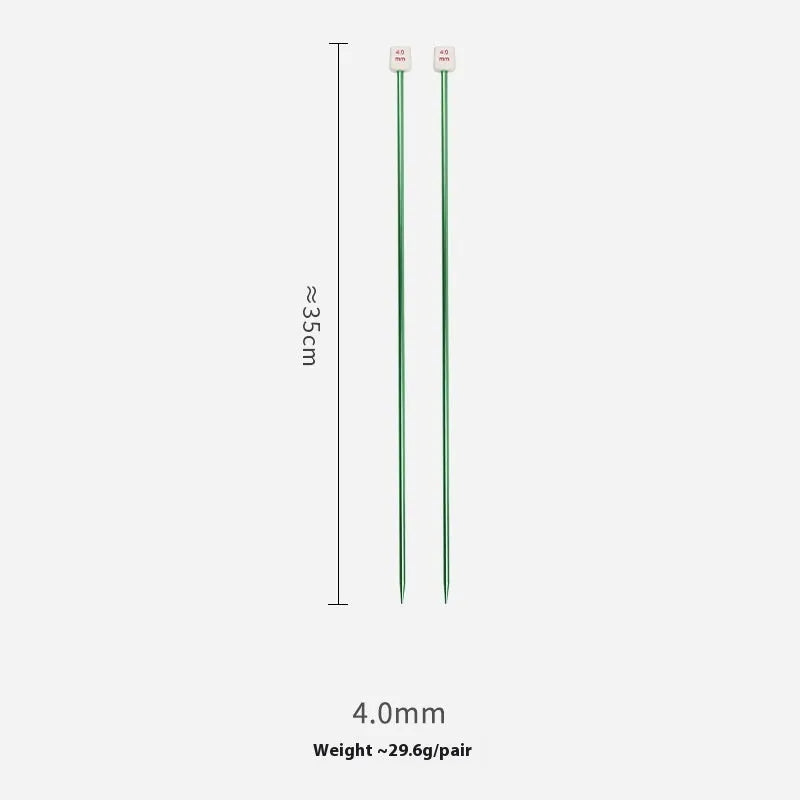 Set of crochet hooks in various sizes from 2.0mm to 9.0mm, each with a protective end cap.