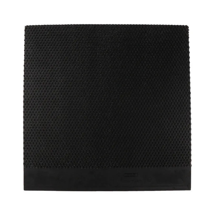 Table tennis rubber sheet with small particle pimpled surface in black colour