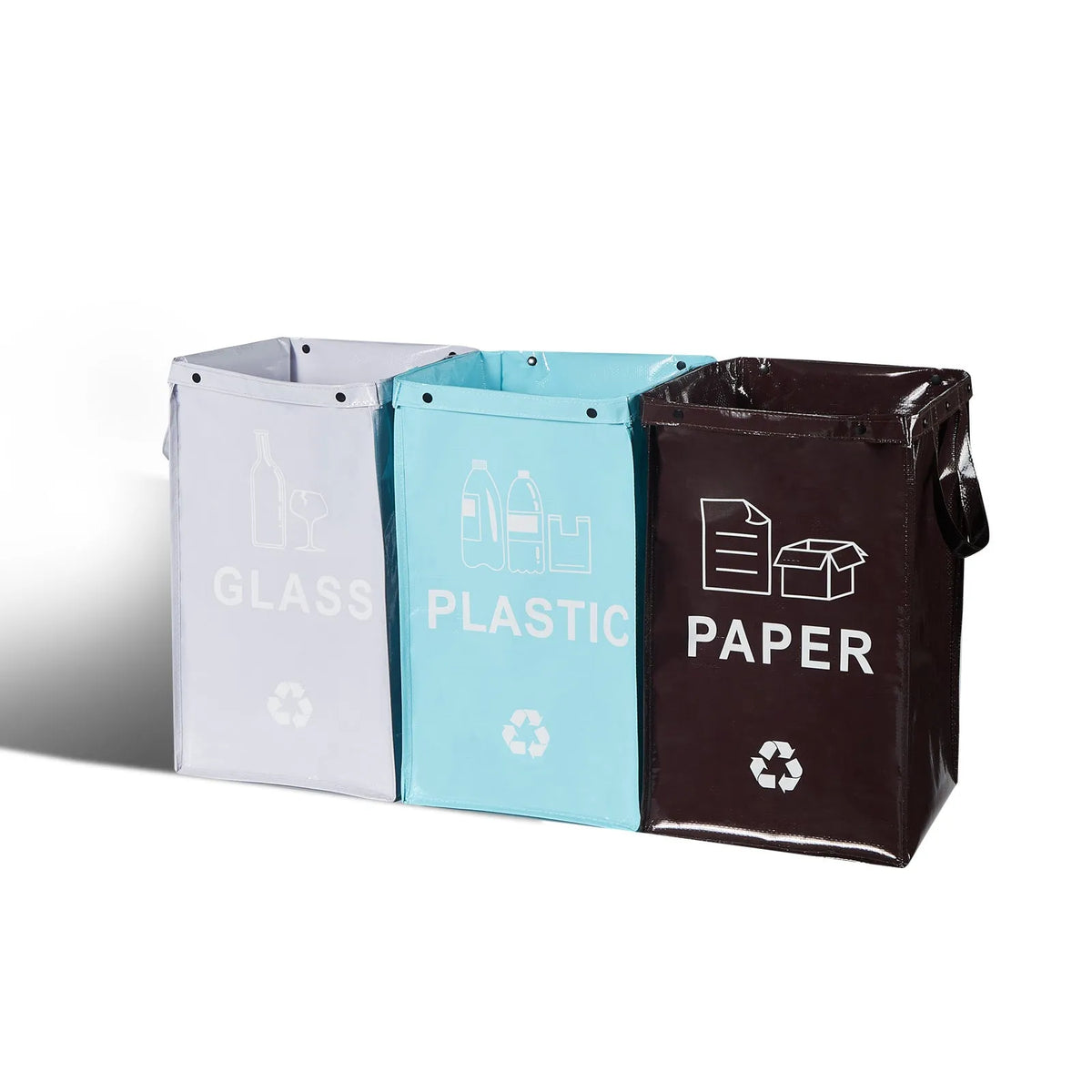 40L handbag-style waste sorting bin in blue colour with 30x50x30cm dimensions