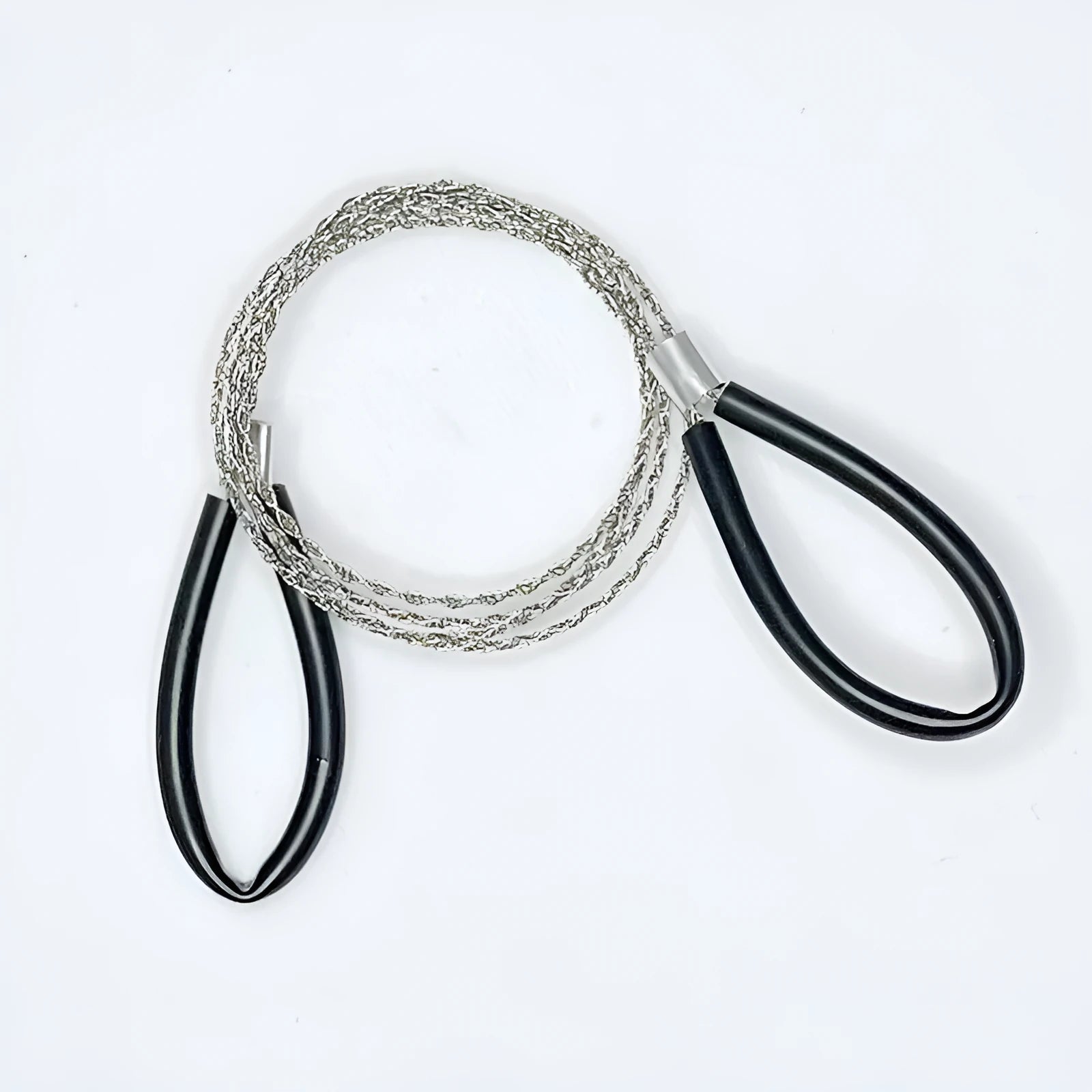 Black and red 600mm German stainless steel survival wire saw for camping
