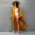 Loose printed cotton bikini cover up shirt in various colours for beach sun protection