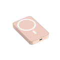 20000mAh wireless magnetic power bank in pink purple or white with 20W output and square aluminum shell measuring 100x64x18mm