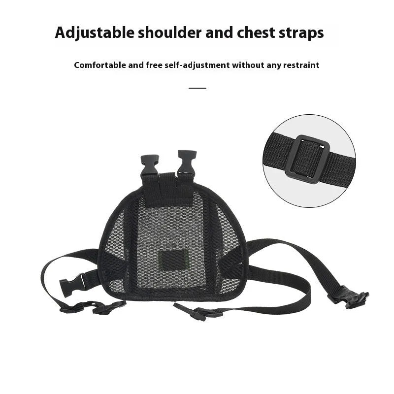 Solid colour polyester dog backpack for pet essentials storage