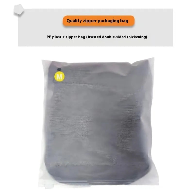 Heather grey dog anxiety jacket in brocade cotton ponte-de-roma fabric showing weight-based sizing options