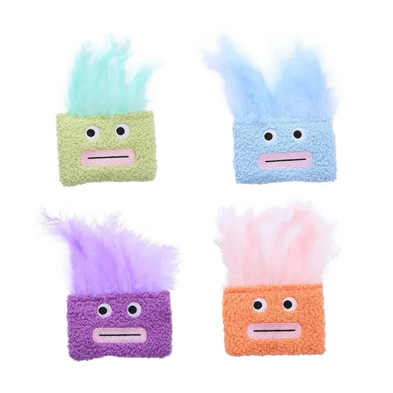 Big mouth explosion head-shaped catnip plush toy for cats in multiple colour options