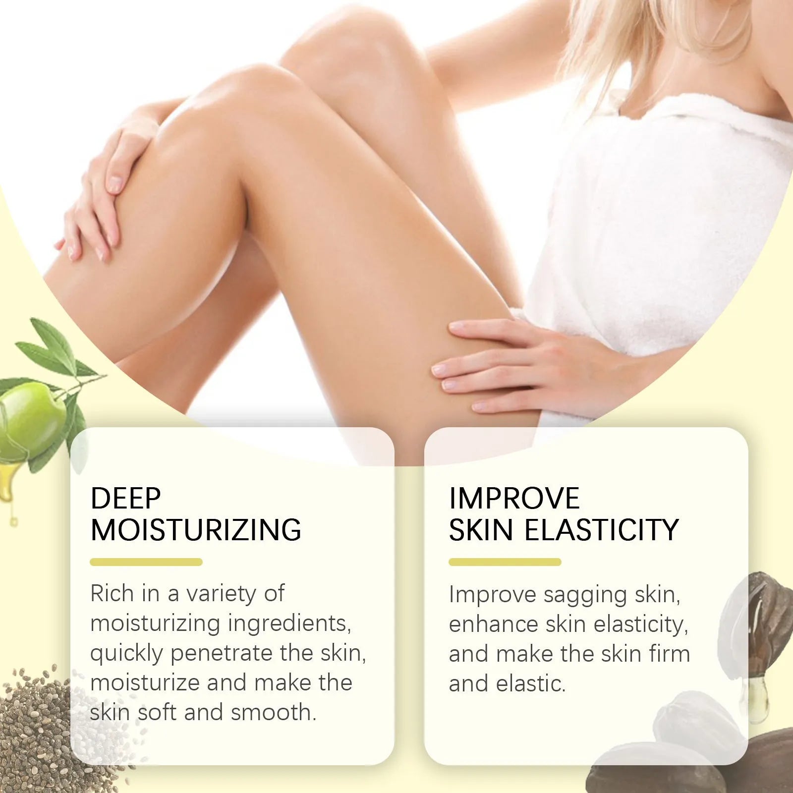 Nourishing and firming skin care kit with 100ml skincare oil and 100g moisturising cream set