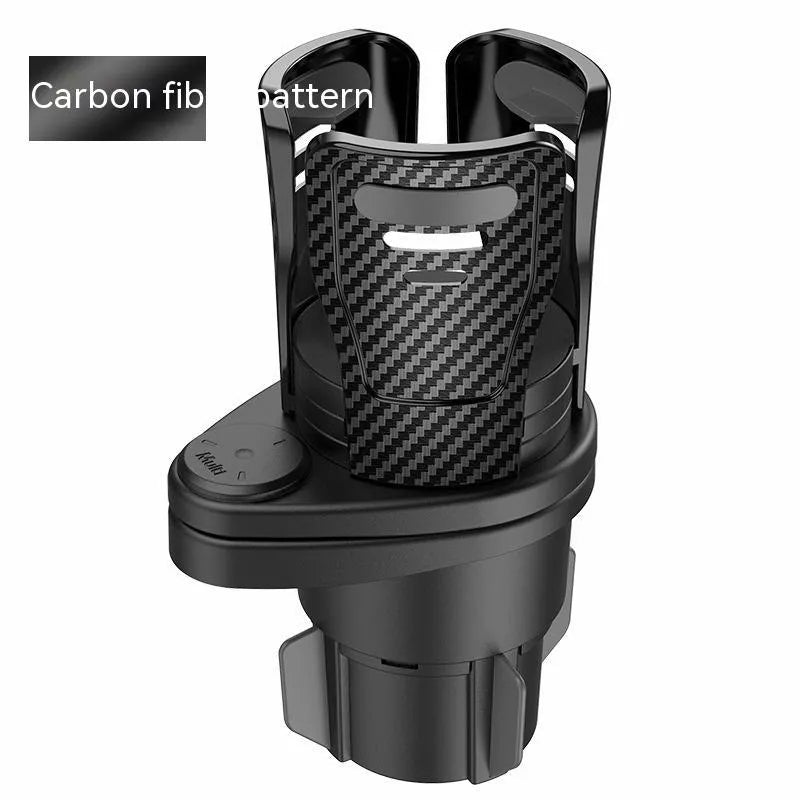 Car cup holder modification kit in ABS plastic with carbon fibre and matte finish options
