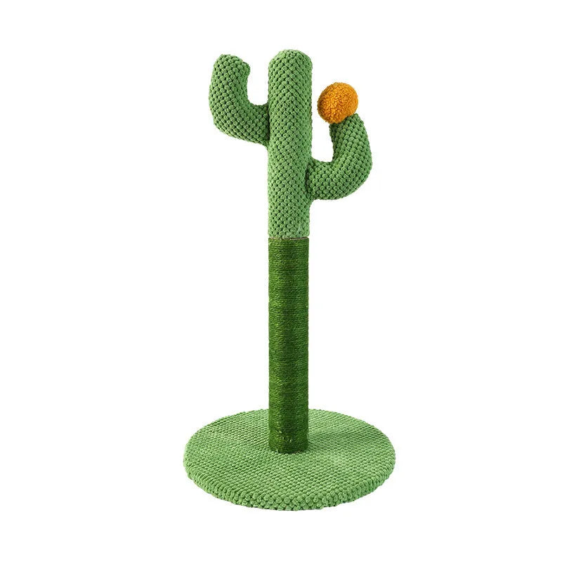 Cactus design cat scratching post and climbing frame with cotton thread scratching surface
