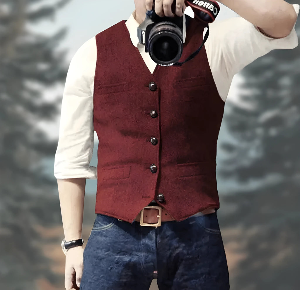Men's single-breasted V-neck suit vest in grey, black and navy, slim fit, sizes S to 3XL