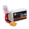 XF Power 14.8V 1000mAh graphene lithium drone battery with XT60 plug measuring 29x34x56mm