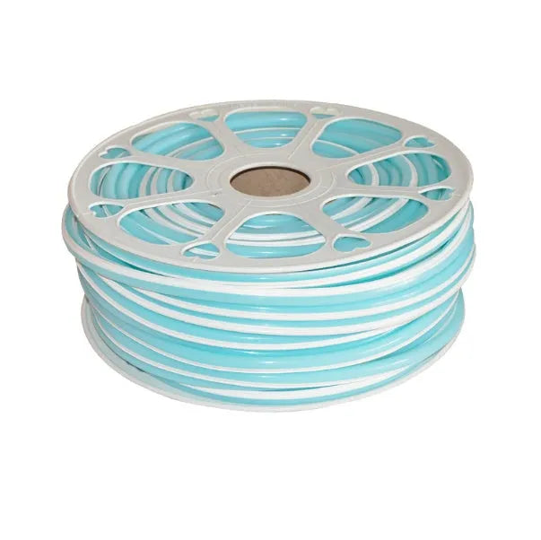 Flexible silicone split neon LED lighting strip showing 8mm width and available in nine bright colours