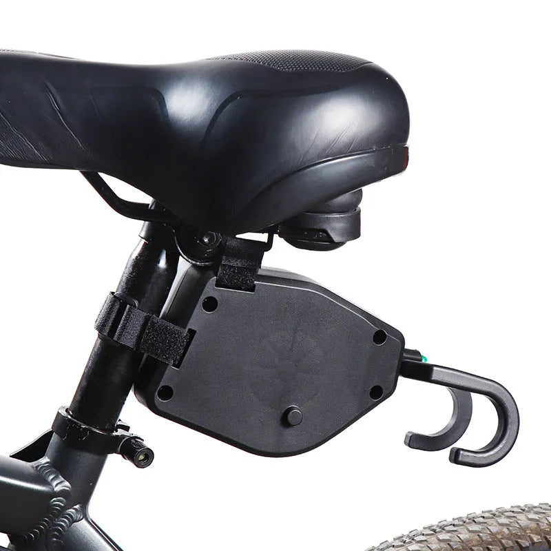 Black plastic bicycle trailer connection rope with standard end fittings