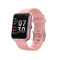Square couple bracelet smart watch with aluminium case and silicone strap in multiple colours