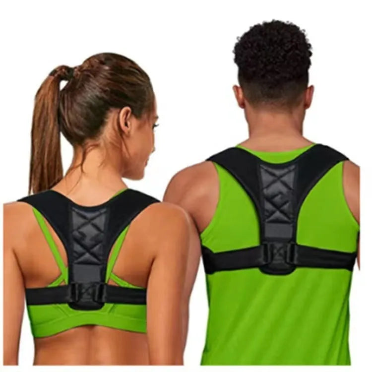 Adjustable nylon back correction band for posture support during sitting activities