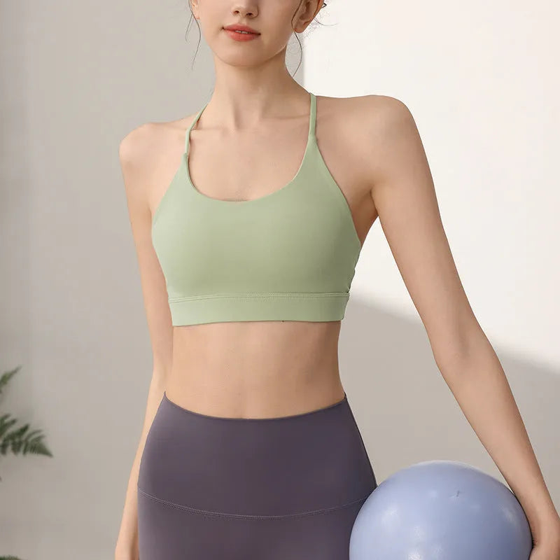 Women's high-strength shockproof sports vest for running, workout and yoga activities